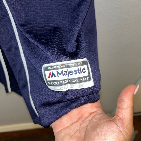 Majestic Navy and White Kids Jersey - Picture 2 of 7